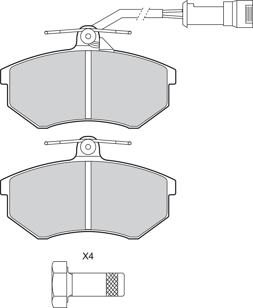 Jeu de 4 plaquettes de frein VALEO ref. 302855